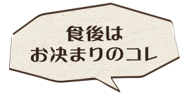 食後はお決まりのコレ